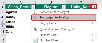 Excel 2016 Advanced Page 121 You can then sort these in descending order.