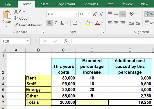 Excel 2016 Advanced Page 150 Excel 2016 Scenarios Scenario Manager Open a workbook called Scenario Manager 01.