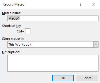 Excel 2016 Advanced Page 203 Enter a name for the macro in the Macro name text box, in this case call it ChangeToLandscape. TIP: Do not insert spaces into the macro name.