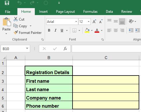 Excel 2016 Advanced Page 217 For instance, a user could delete the text in cells B2:B6. We wish to protect the contents of these cells.
