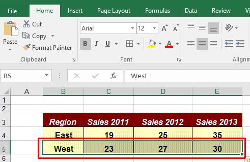 Excel 2016 Advanced Page 41 Press Ctrl+C to copy the selected data to the