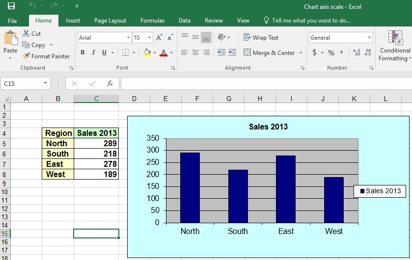 Excel 2016 Advanced Page 50 Modifying chart axis scales Open a workbook called