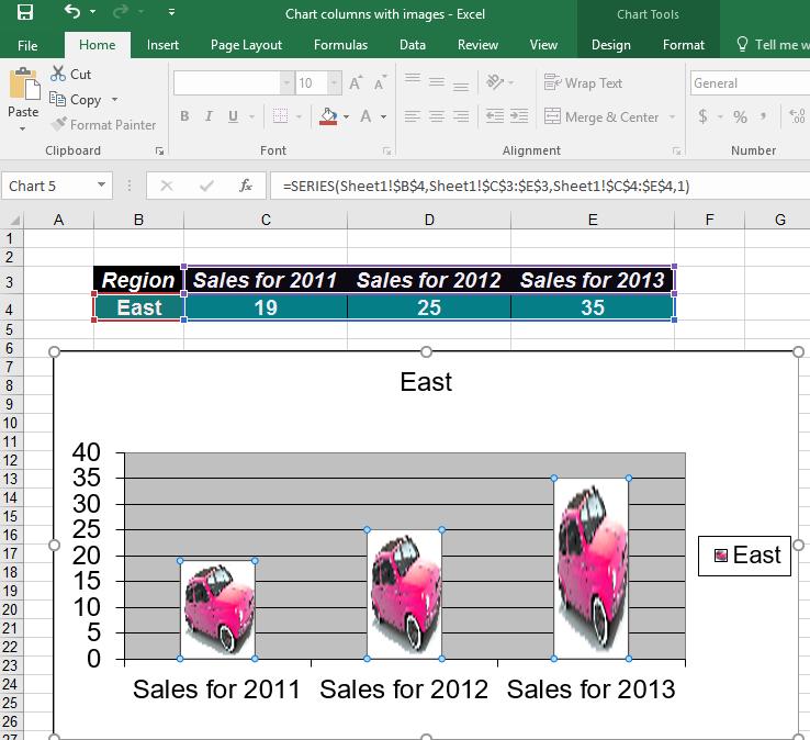 Excel 2016 Advanced Page 59 Click on the Stack button.