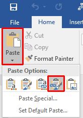 Excel 2016 Advanced Page 82 Select the chart, by clicking on the chart border. Press Ctrl+C to copy the chart to the Clipboard.