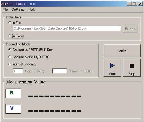 12 bits Response time 10 ms Logger & Recorder PC Application Program Measurement data