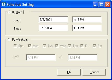 IPView Lite (continued) Camera Property Settings > Recording Scheduled Recording Select Schedule Recording to record based on specific times and dates.
