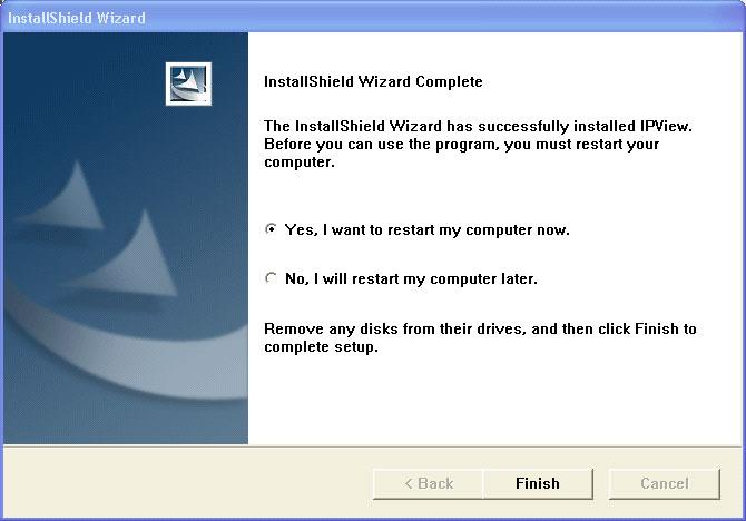 Uninstall IPView Application (continued) The InstallShield Wizard