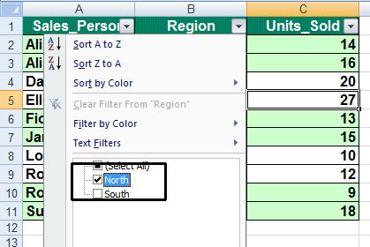 Excel 2010 Advanced Page 129 Your table will now