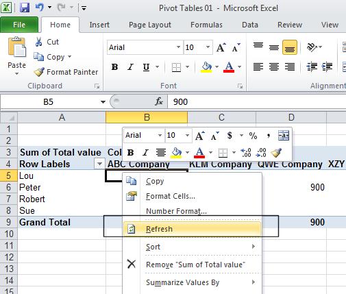 Excel 2010 Advanced Page 14 You will see the data change, as
