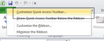 Excel 2010 Advanced Page 156 Close the workbook. Next you need to add the Compare and Merge Workbooks command to the Quick Access Toolbar.