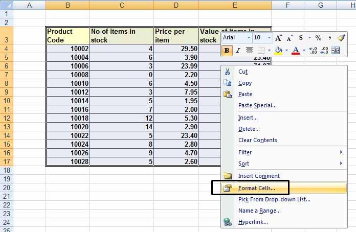 Excel 2010 Advanced Page 257 Enter the password, in this case the word 'secret', then click on the OK button. To remove the Hidden attributes from these cells, first select the range E4:E17.