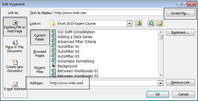 Excel 2010 Advanced Page 85 The dialog box will now look like this.