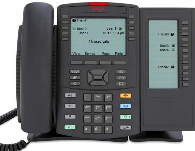 Multiuser Figure 39: IP Deskphone with Expansion Module and multiple accounts Pressing a line key either brings up a dialing prompt, initiates a call to a pre-selected target, or answers an incoming