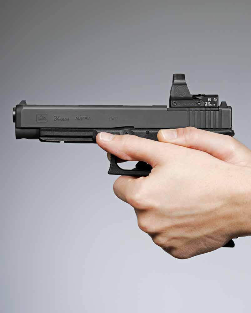Options Safe Action Pistols GLOCK Compatibility The GLOCK Safe Action pistol is manufactured with only 35 component parts, a significantly lower number of parts than the semi-automatic pistol designs