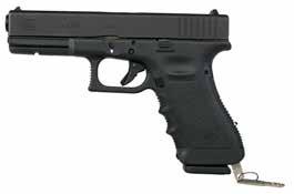 When engaged it prevents firing and disassembling of the GLOCK pistol.