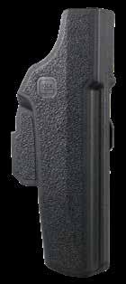 SAFETY HOLSTER The GLOCK Safety holster with its sturdy polymer shell design features a locking system which fixes a GLOCK