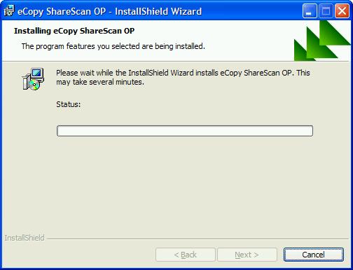 ecopy ShareScan OP Installation and Setup Guide 17 7 When the Ready to Install