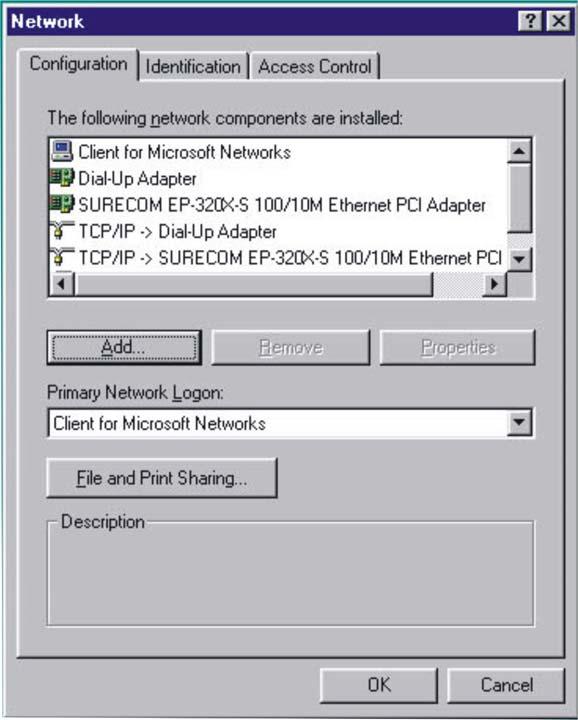 IP Protocol Setup Configuring TCP/IP settings
