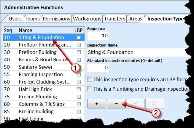 GoGet Administration Version 5.12.1 Delete an inspection type If you have created an inspection type and realise you do not need it, then you can delete it.