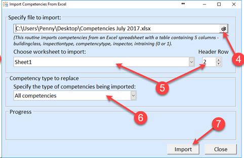 GoGet Administration Version 5.12.1 7 Click on Import (No 7) 8 Click on Yes to confirm the prompt GoGet will import your changes and adjust the competencies table accordingly.