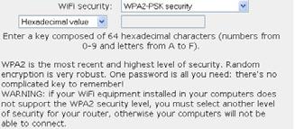Hercules Wireless N Access Point HWNAP-300 If you select the "VERY HIGH (WPA2)" security type: - Select the level of security: WPA2 (AES).