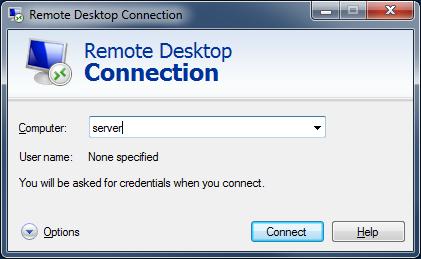 Connect To Server Now that you have obtained a server and the connection information, you will need to connect to it using Remote Desktop Connection.