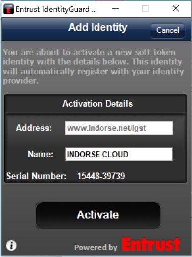 Click Activate you will get an activation confirmation message.