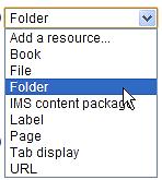 Folders If you have a large set of documents to upload in one of your course sections you can upload those using folders.