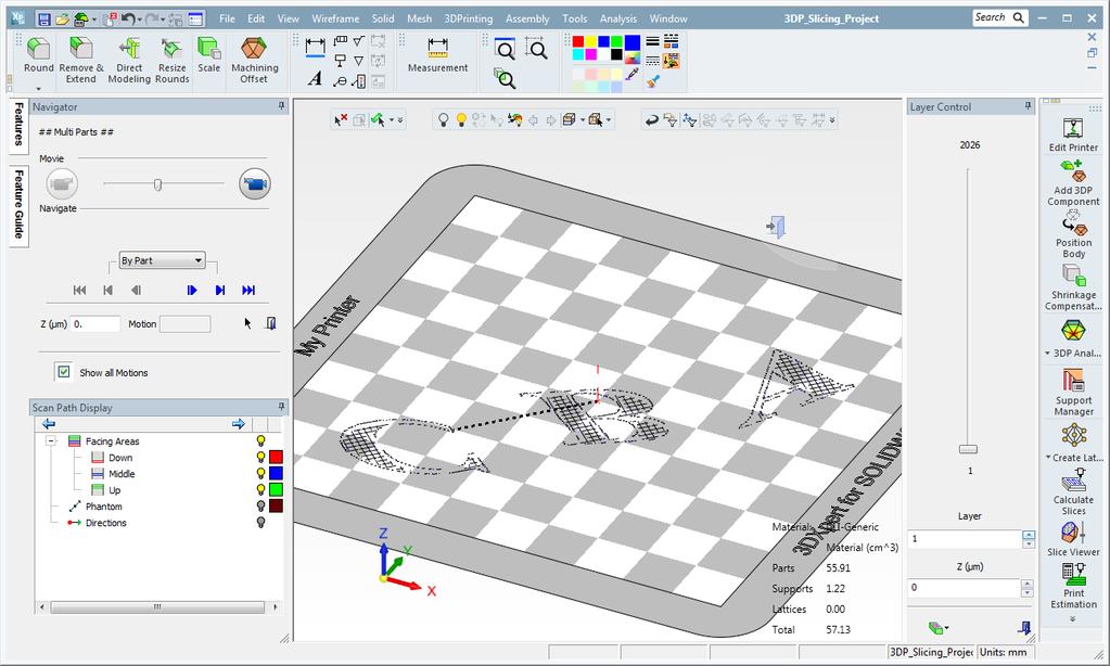 4. Pick the Slice Viewer tool from the 3D Printing Process Guide to view the slicing result.
