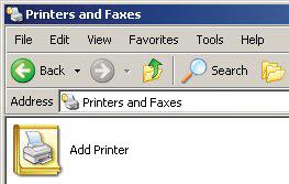 For Windows XP: Go to Start>Printers and