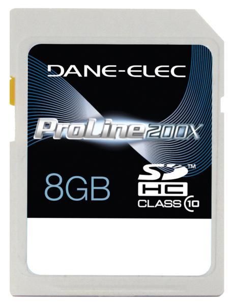 DA-SD-1008G-C 8GB SDHC Memory Card Dane-Elec DA-SD-1008G-C 8GB Secure Digital High Capacity Memory Card has a sleek and rugged exterior and offers you the kind of mobility you want and need with your
