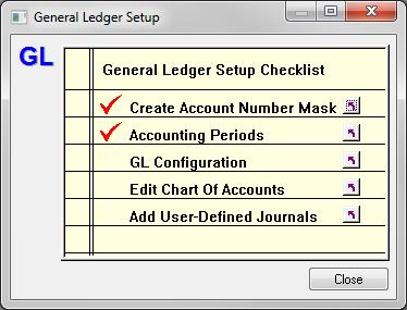 Getting Started with CYMA IV - General Ledger General Ledger Setup 1. From the CYMA IV Desktop, select the General Ledger module from the Active Module list box.