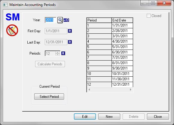 16. Enter your accounting periods.