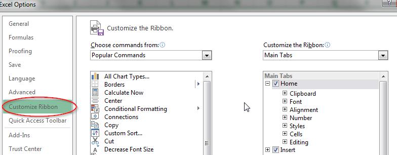 (con't) Exhibit 3 (Customize Quick Access Toolbar) Accessing the "Customize Ribbon" through"more Commands" Dropdown Menu STEP 2.