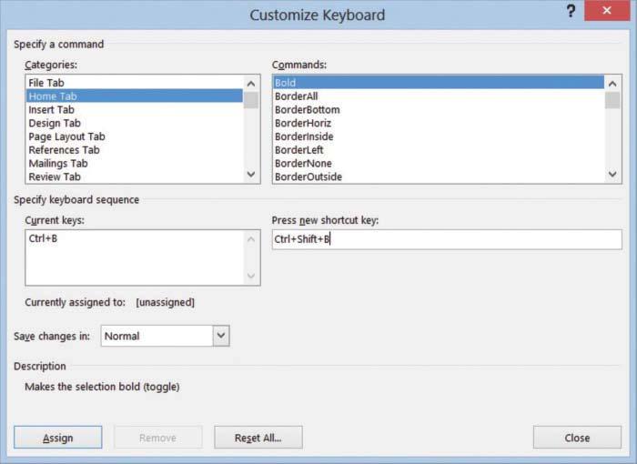 472 Lesson 14 Figure 14-12 Word Options dialog box; Customize the Ribbon and keyboard shortcuts Click to change command