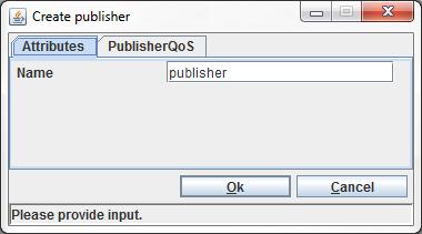 The Partition name field on the PublisherQos tab determines the publisher s partition(s).