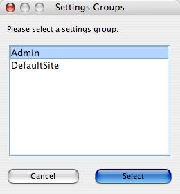 Chapter 4 The Admin Client Application File. New and choose another settings group.