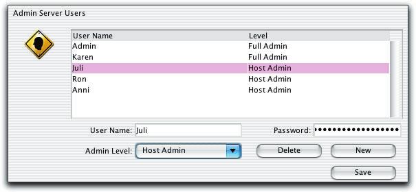 Adding Admin Users After you get your web site up and running, you will want to add your name to the list of persons who are authorized to administer 4D WebSTAR V.
