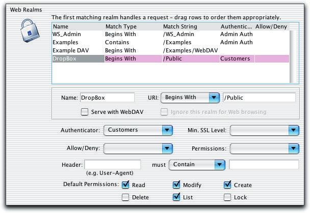 Setting up a Realm After you have set up the desired authentication and permissions objects, you can proceed to define a realm.