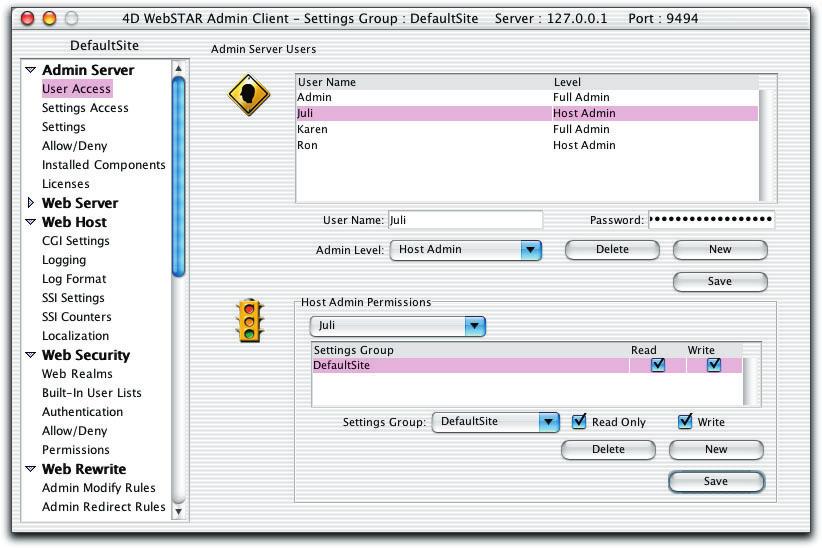 The Admin Client Screen The Admin Client screen is divided into two areas: the Browser Area and the Panel Area. You access a panel by clicking its name in the Browser area.