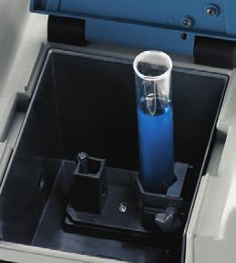 compartment are equipped with removable cuvette racks designed to hold six square or test-tube