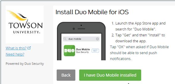 Please be aware that you must allow Duo Mobile to send