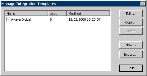 The System Configuration screen is displayed. Select Integrations > Templates from the top menu.