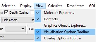 Tick Depth Cueing tick-box in the Visualisation Options toolbar to enable depth cueing.