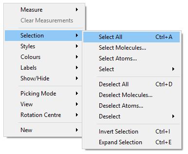 Depending on the exact position of your mouse, the selection of options may slightly vary, but a sub-option Labels should always be