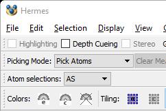 Click Save in the Select atoms dialogue to save your subset and then Close to close the Select atoms dialogue. 8.