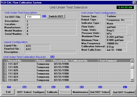 FLO-CAL Software Calibration History The FLO-CAL software maintains the complete calibration history of each device tested.