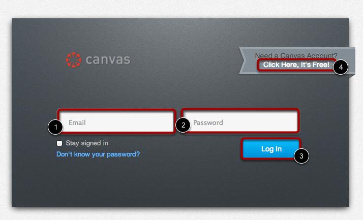 How do I log in to Canvas? To log into your Canvas account, simply enter your Canvas-registered email address and associated password into the corresponding fields of the Canvas Log In page.