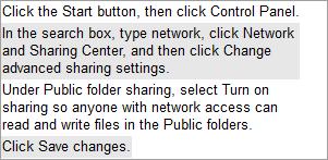 /Reference: : Take the following steps to turn Public folder