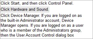 /Reference: : Take the following steps to open Device Manager by